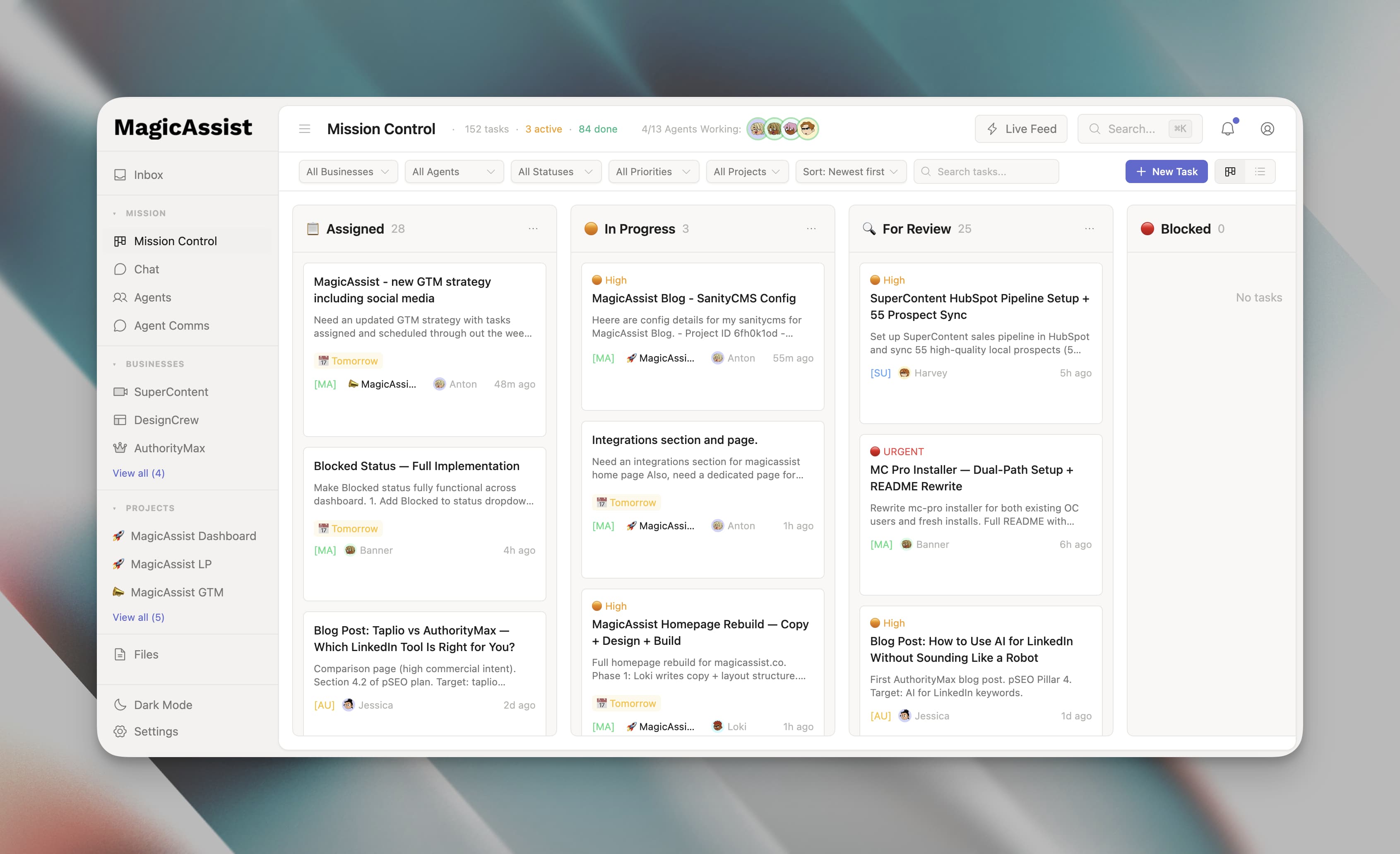 Multi-Business Management